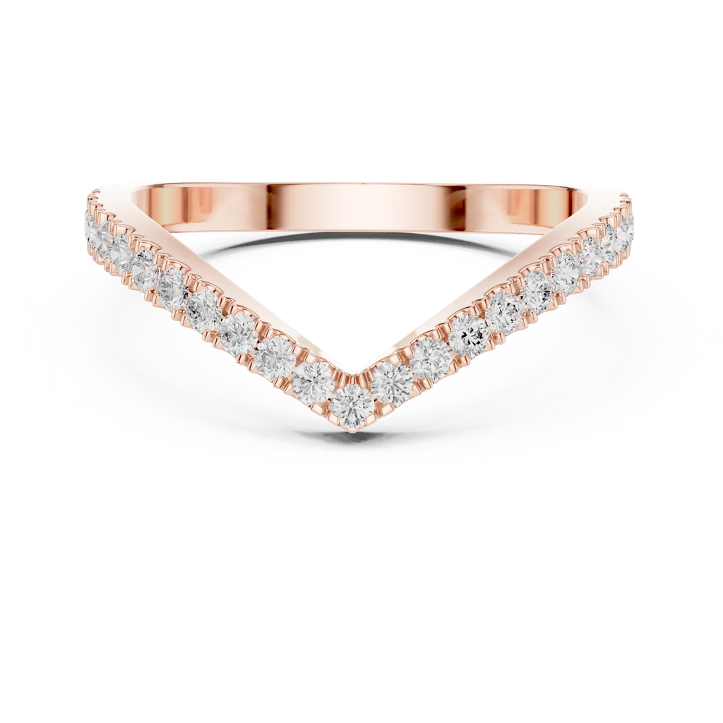 0.27 Carat Lab Grown Diamond Wedding Band, 14K Gold Anniversary Ring