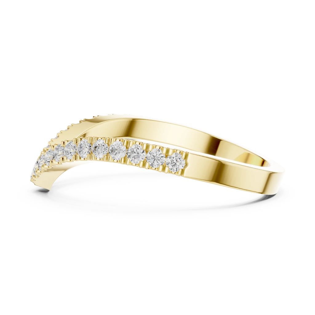0.27 Carat Lab Grown Diamond Wedding Band, 14K Gold Anniversary Ring