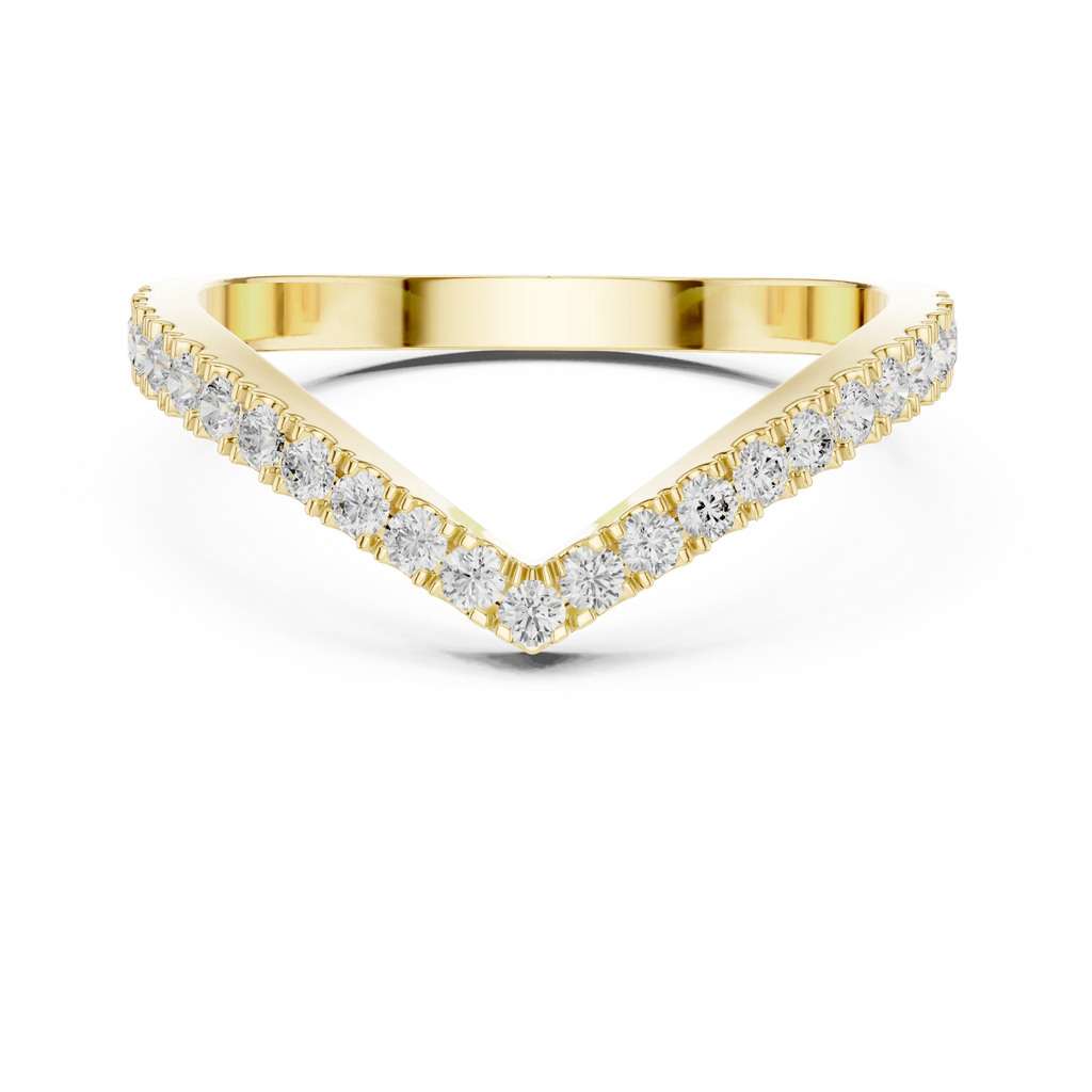 0.27 Carat Lab Grown Diamond Wedding Band, 14K Gold Anniversary Ring