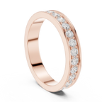 0.98 CTW 14K White Gold Round VVS1 Moissanite Eternity Band