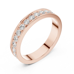 0.98 CTW 14K White Gold Round VVS1 Moissanite Eternity Band