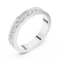0.98 CTW 14K White Gold Round VVS1 Moissanite Eternity Band