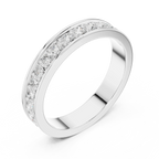 0.98 CTW 14K White Gold Round VVS1 Moissanite Eternity Band