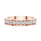 0.98 CTW 14K White Gold Round VVS1 Moissanite Eternity Band