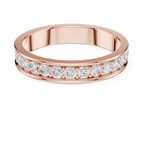 0.98 CTW 14K White Gold Round VVS1 Moissanite Eternity Band