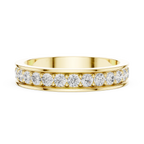 0.98 CTW 14K White Gold Round VVS1 Moissanite Eternity Band