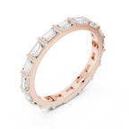 0.34 CTW 14K Gold Emerald D Color Moissanite Eternity Band