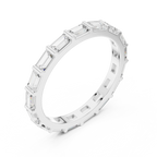 0.34 CTW 14K Gold Emerald D Color Moissanite Eternity Band