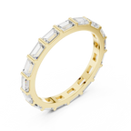 0.34 CTW 14K Gold Emerald D Color Moissanite Eternity Band