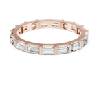 0.34 CTW 14K Gold Emerald D Color Moissanite Eternity Band
