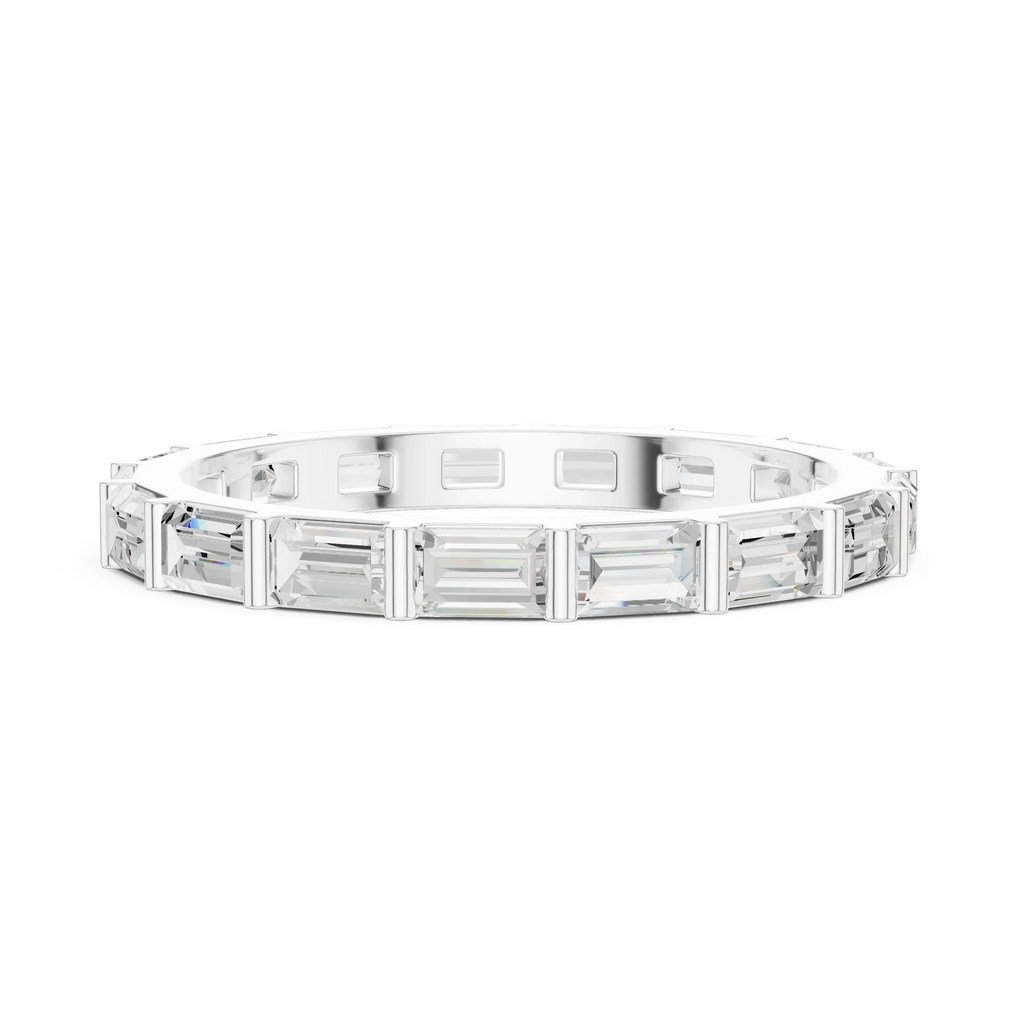 0.34 CTW 14K Gold Emerald D Color Moissanite Eternity Band