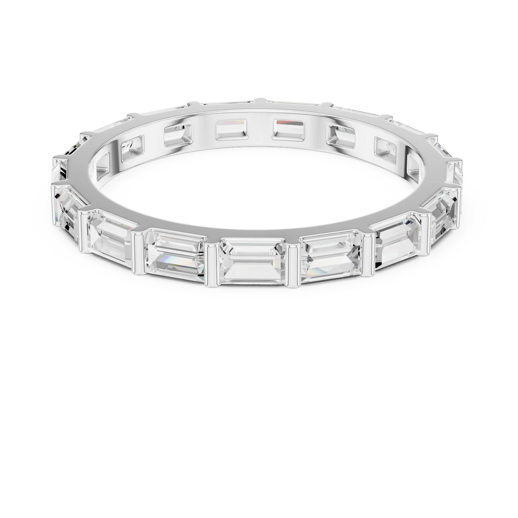 0.34 CTW 14K Gold Emerald D Color Moissanite Eternity Band