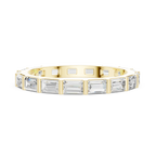 0.34 CTW 14K Gold Emerald D Color Moissanite Eternity Band