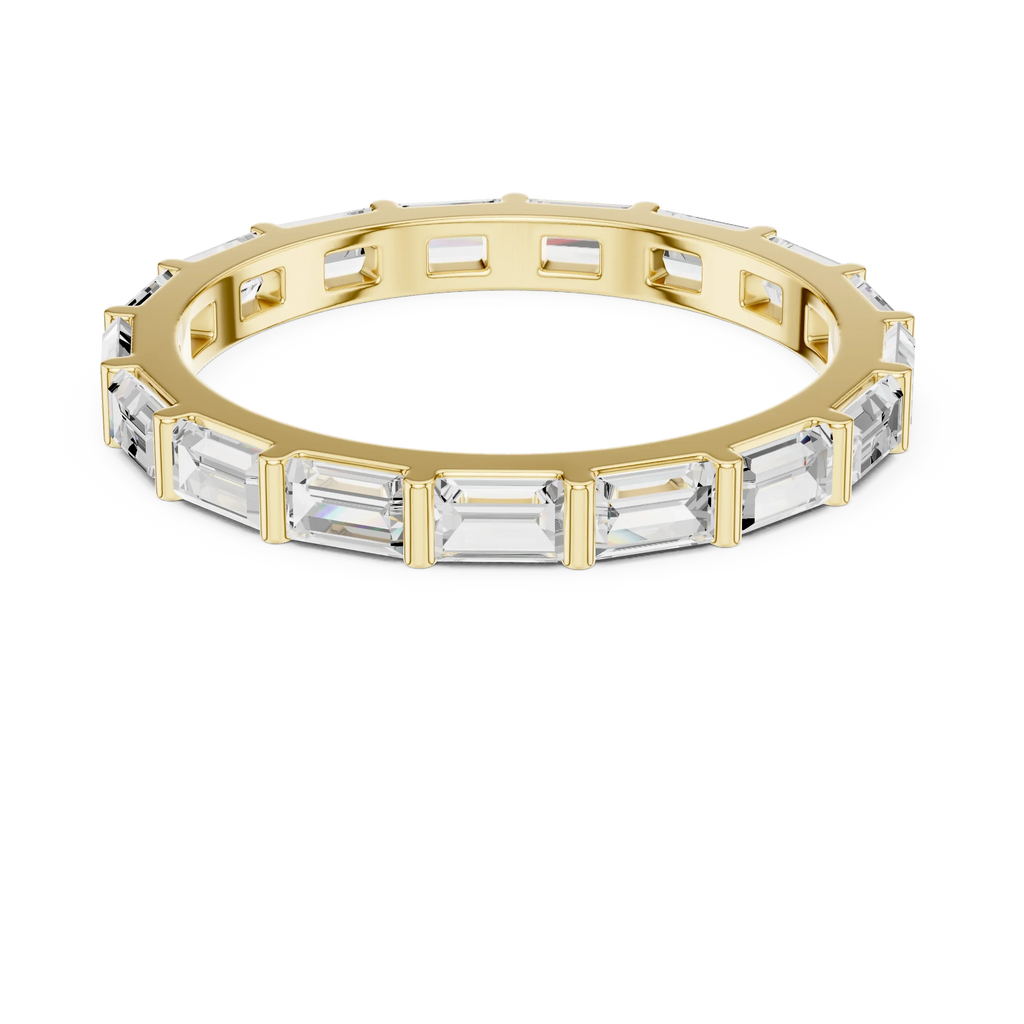 0.34 CTW 14K Gold Emerald D Color Moissanite Eternity Band