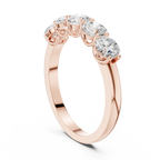 Five Stone Round 1.50 CTW 18K Gold VVS1 Lab Grown Anniversary Diamond Ring