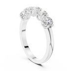 Five Stone Round 1.50 CTW 18K Gold VVS1 Lab Grown Anniversary Diamond Ring