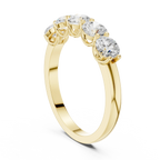 Five Stone Round 1.50 CTW 18K Gold VVS1 Lab Grown Anniversary Diamond Ring
