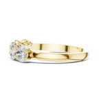 Five Stone Round 1.50 CTW 18K Gold VVS1 Lab Grown Anniversary Diamond Ring