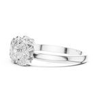 Five Stone Oval 0.21 CTW Rose 10K Gold VVS Moissanite Wedding Band