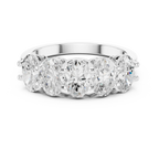 Five Stone Oval 0.21 CTW Rose 10K Gold VVS Moissanite Wedding Band