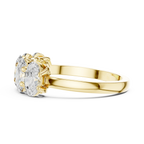 Five Stone Oval 0.21 CTW Rose 10K Gold VVS Moissanite Wedding Band