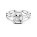 2.00 CT VVS1 D Color Asscher Cut Solitaire Diamond Engagement Ring