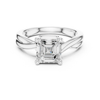 2.00 CT VVS1 D Color Asscher Cut Solitaire Diamond Engagement Ring