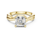 2.00 CT VVS1 D Color Asscher Cut Solitaire Diamond Engagement Ring