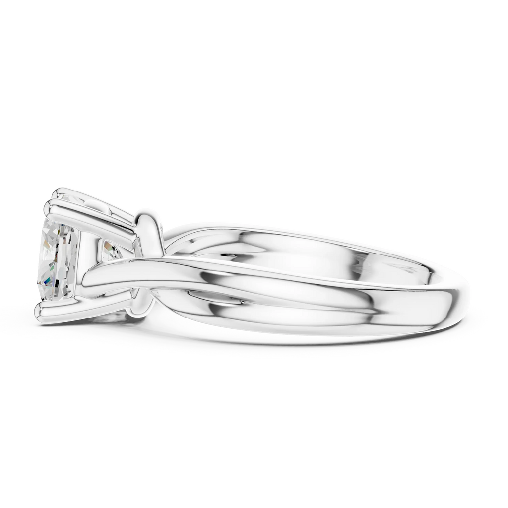 2.00 CT VVS1 D Color Cushion Cut Solitaire Diamond Engagement Ring