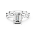 2.00 CT VVS1 D Color Emerald Cut Solitaire Diamond Engagement Ring