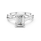 2.00 CT VVS1 D Color Emerald Cut Solitaire Diamond Engagement Ring