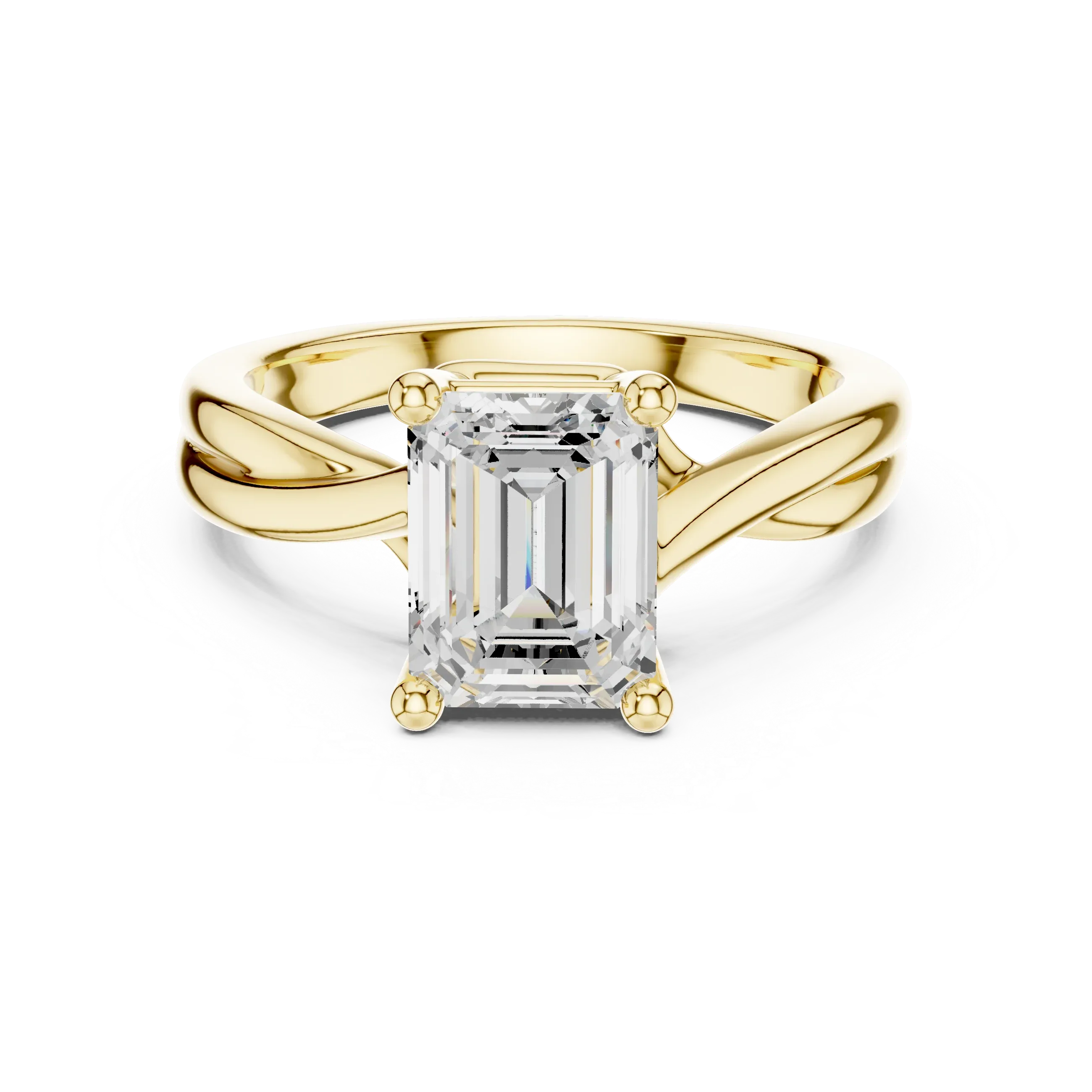 2.00 CT VVS1 D Color Emerald Cut Solitaire Diamond Engagement Ring