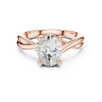 2.00 CT VVS1 D Color Oval Cut Solitaire Diamond Engagement Ring