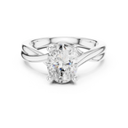 2.00 CT VVS1 D Color Oval Cut Solitaire Diamond Engagement Ring
