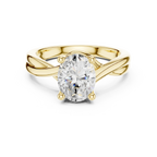 2.00 CT VVS1 D Color Oval Cut Solitaire Diamond Engagement Ring