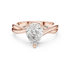 2.00 CT VVS1 D Color Pear Cut Solitaire Diamond Engagement Ring