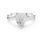 2.00 CT VVS1 D Color Pear Cut Solitaire Diamond Engagement Ring