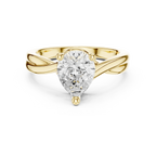 2.00 CT VVS1 D Color Pear Cut Solitaire Diamond Engagement Ring