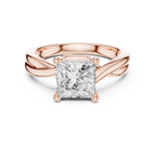 2.00 CT VVS1 D Color Princess Cut Solitaire Diamond Engagement Ring