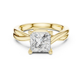 2.00 CT VVS1 D Color Princess Cut Solitaire Diamond Engagement Ring