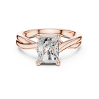 2.00 CT VVS1 D Color Radient Cut Solitaire Diamond Engagement Ring