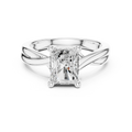 2.00 CT VVS1 D Color Radient Cut Solitaire Diamond Engagement Ring