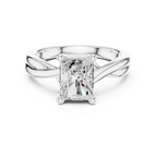 2.00 CT VVS1 D Color Radient Cut Solitaire Diamond Engagement Ring