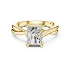 2.00 CT VVS1 D Color Radient Cut Solitaire Diamond Engagement Ring