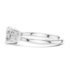 Cushion Cut 1.90 CTW Diamond Three Stone Engagement Ring VVS D Color