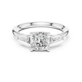 Cushion Cut 1.90 CTW Diamond Three Stone Engagement Ring VVS D Color