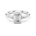 Emerald Cut 1.90 CTW Diamond Three Stone Engagement Ring VVS D Color
