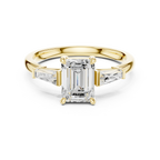 Emerald Cut 1.90 CTW Diamond Three Stone Engagement Ring VVS D Color