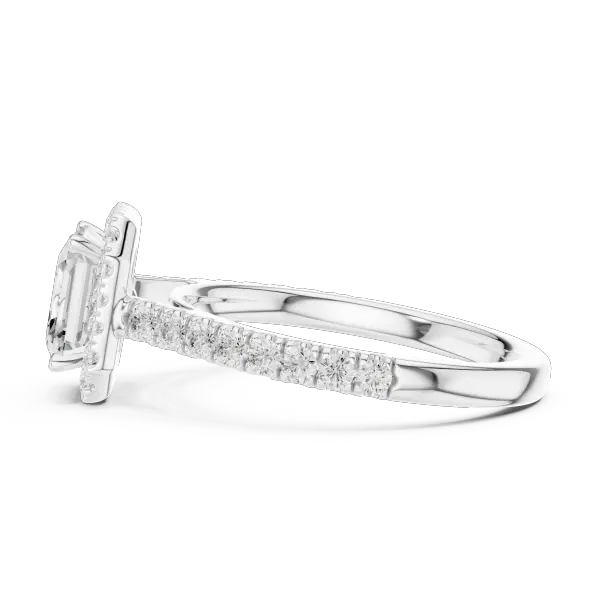 Elegant Asscher Lab Grown Diamond 14K Yellow Gold Engagement Ring