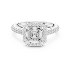 Elegant Asscher Lab Grown Diamond 14K Yellow Gold Engagement Ring